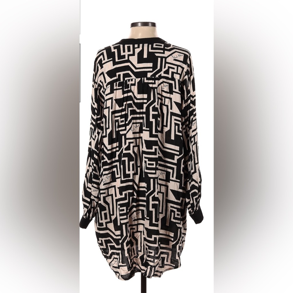 H&M X Richard Allen Geometric Print Shirtdress - Picture 3 of 10